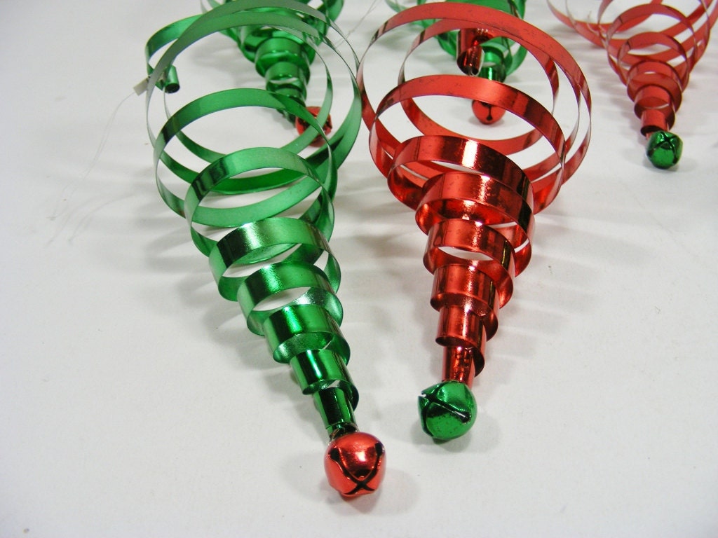 spiral christmas ornaments springy bouncy metal set of 12 spiral christmas ornaments springy bouncy metal set of 12