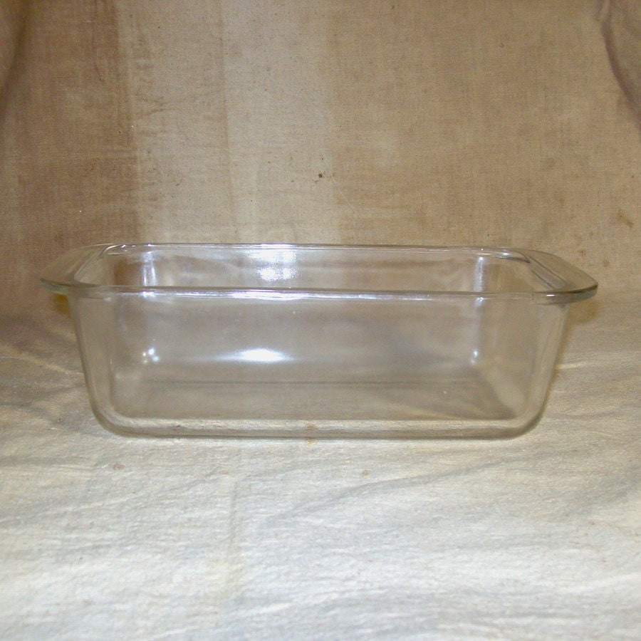 Vintage Pyrex Originals 213 Clear Glass Loaf Pan / 1980s