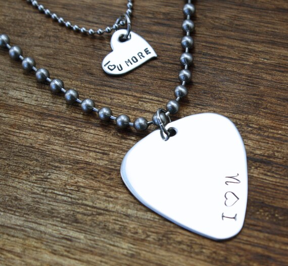 Matching Father Daughter Necklaces Father by sierrametaldesign