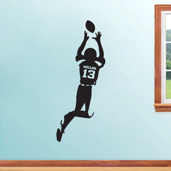 Custom Football Player Personalized Sports Wall Decals