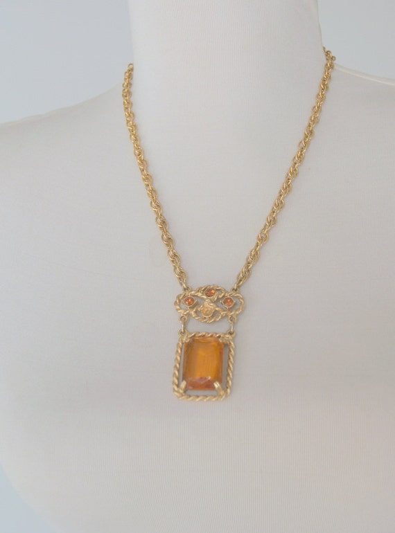 Items similar to Vintage Sarah Coventry Wild Honey amber Necklace on Etsy