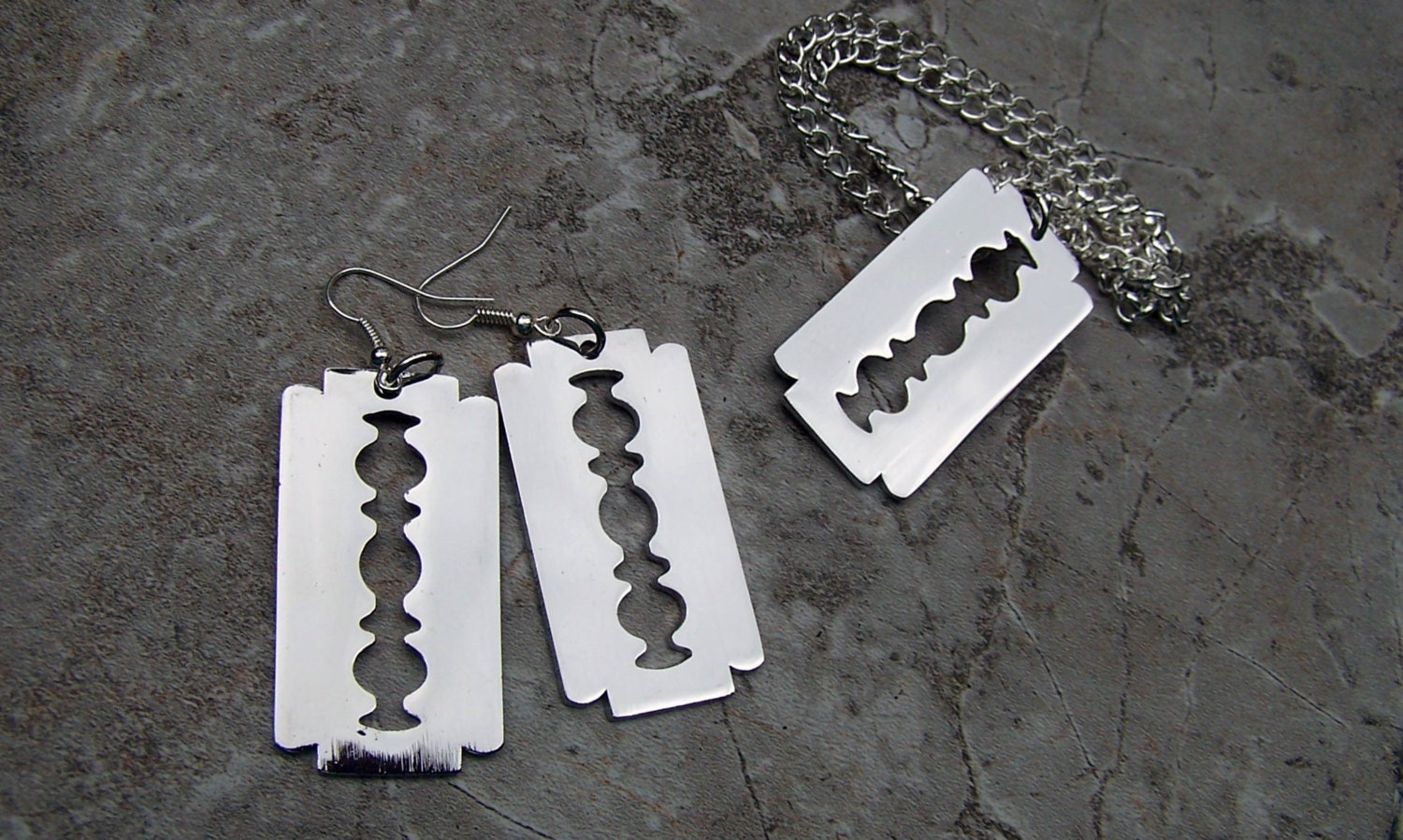 Razor Blade Necklace Mens Necklace Razor Blade Jewelry Unisex