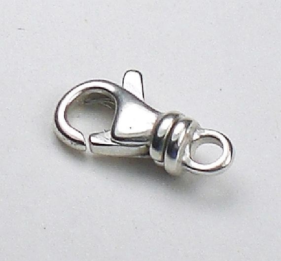 12mm Sterling Silver SWIVEL Lobster Claw Clasp Trigger Clasp