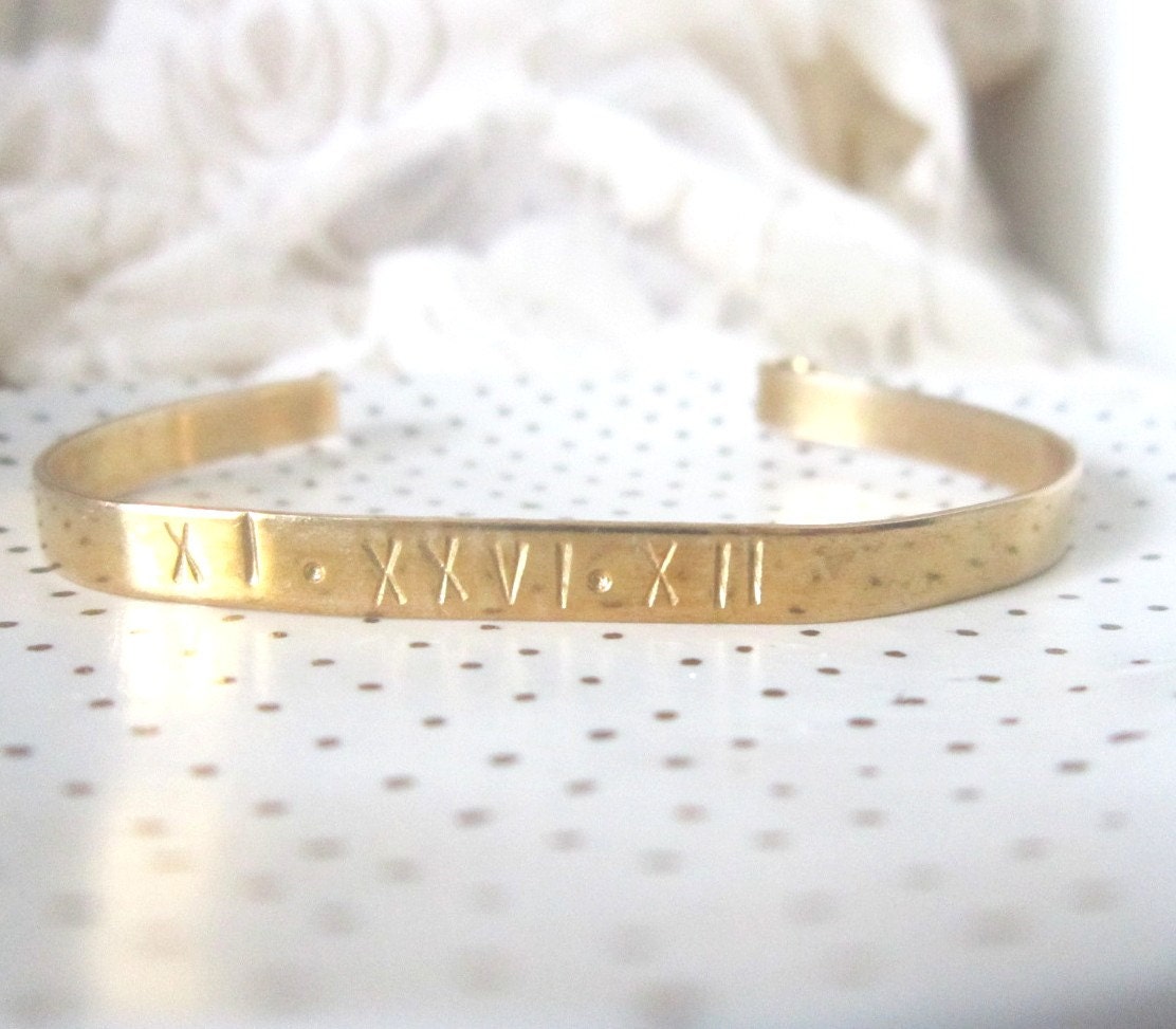 Personalized brass cuff bracelet brass cuff handstamped