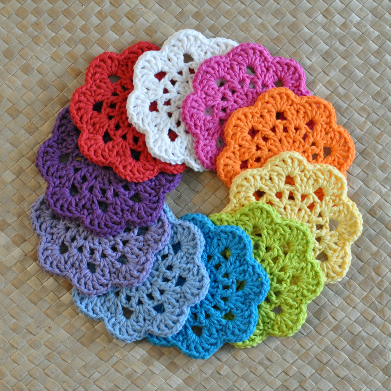 PDF Snowflower Lace Coaster Crochet Pattern by IslandStyleCrochet