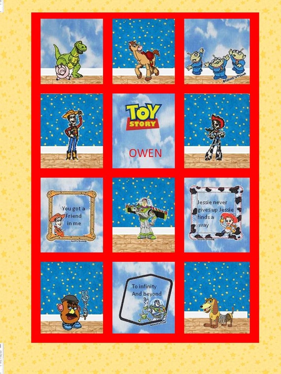 Embroidered Toy Story Toddler/Lap Quilt / Blanket