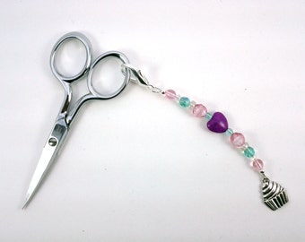 SALE - Cupcake Purse, Scissor or Key Fob