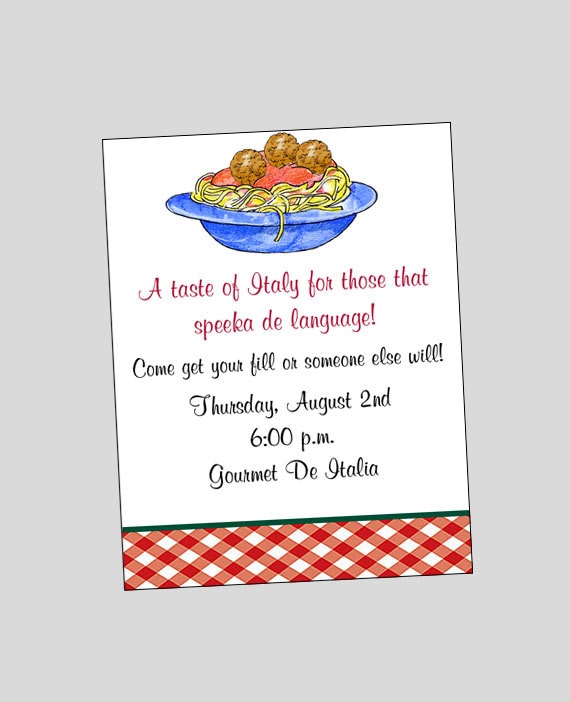 Free Printable Italian Dinner Invitations 8