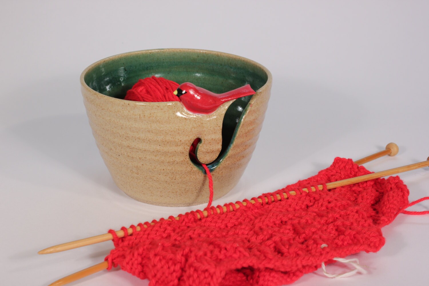 Little Bird Yarn Bowl Cardinal Yarn Bowl Yarn Bowl