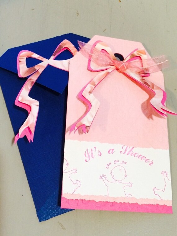 Items similar to Ribbons & Bows Baby Shower Invitation on Etsy