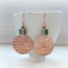 Copper Disk Earrings, Hammered Earrings, Southwestern Earrings,Copper Jewelry, Ceramic Beads,Copper Circles, Hammered Copper,Copper Earrings