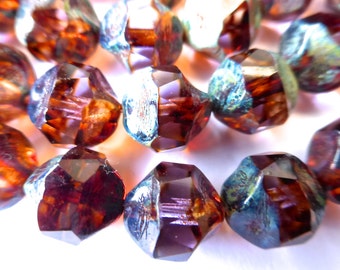 15 Light Transparent Alexandrite/Purple Amethyst Fire Polish with Diffusion 11x10mm size