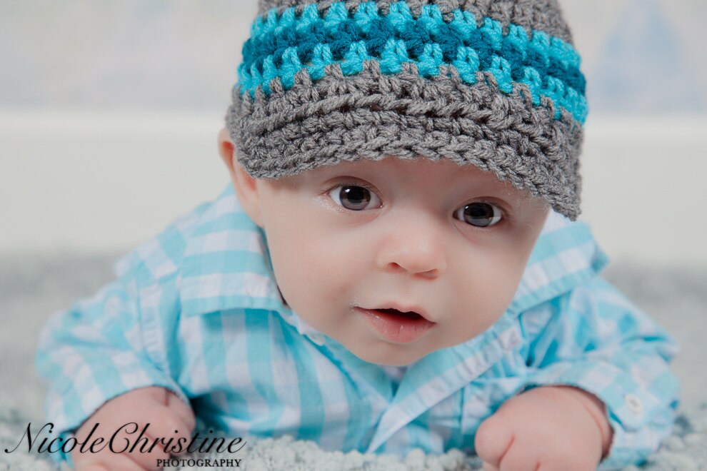 Baby Boy Hat Crochet Hat Newsboy Hat Baby Hat Coming Home