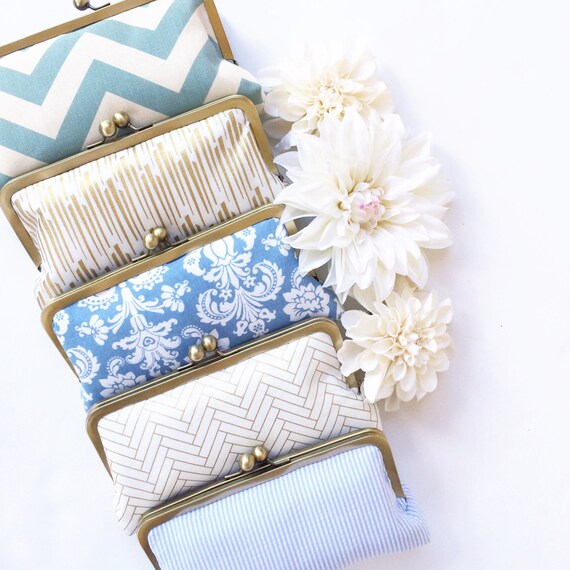 custom : bridesmaid gifts, personalized clutches, choose your fabrics, custom clutch