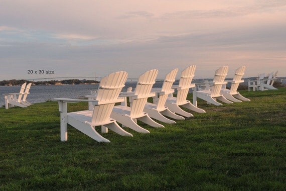White Adirondack Chairs, Castle Hill Inn, Newport Rhode Island 
