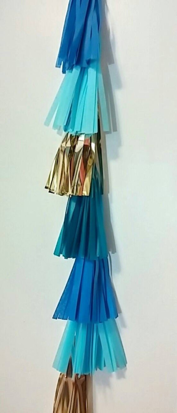Items similar to 2 Tissue paper tassel Garland. Around 1 YARD EACH on Etsy