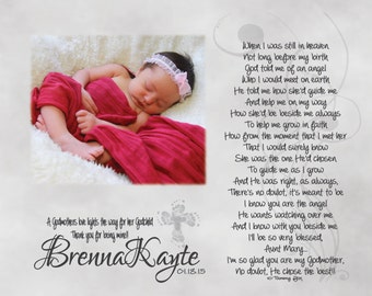 Baptism Gift for Godfather Godmother Godparents Personalized