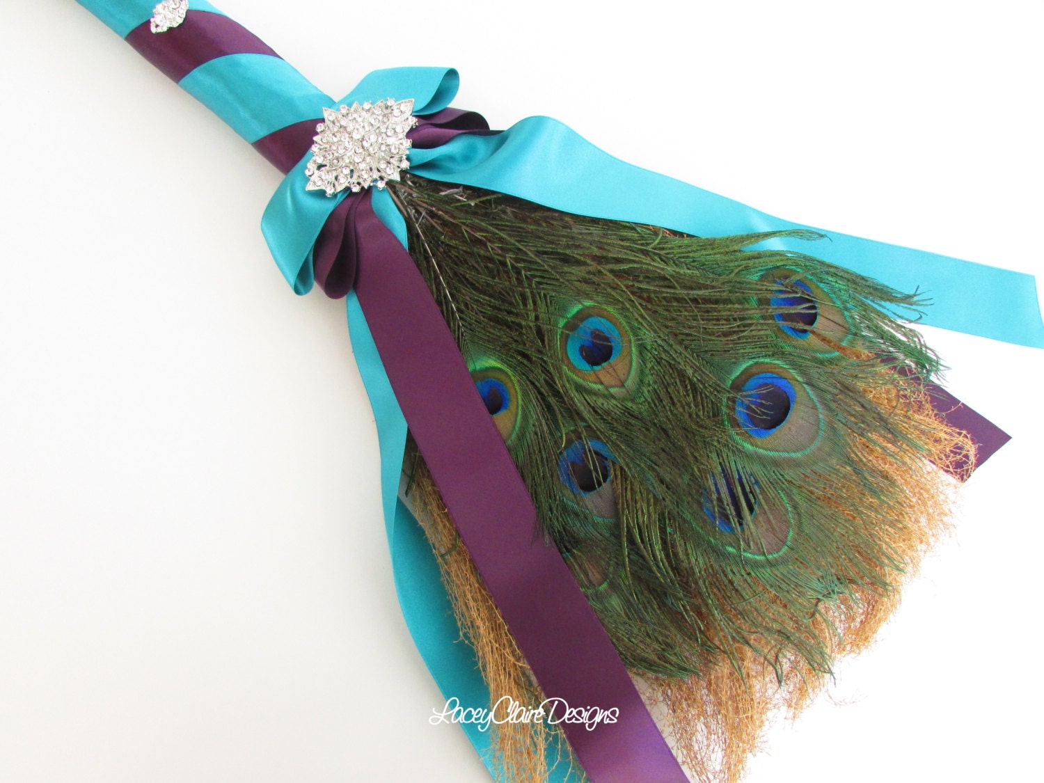 Wedding Jumping Broom Peacock Wedding Broom African American