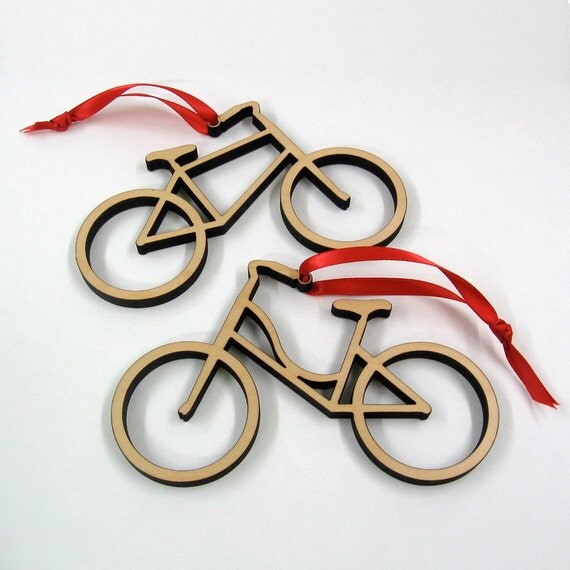 bike ornament wooden bicycle christmas by graphicspaceswood bike ornament wooden bicycle christmas by graphicspaceswood