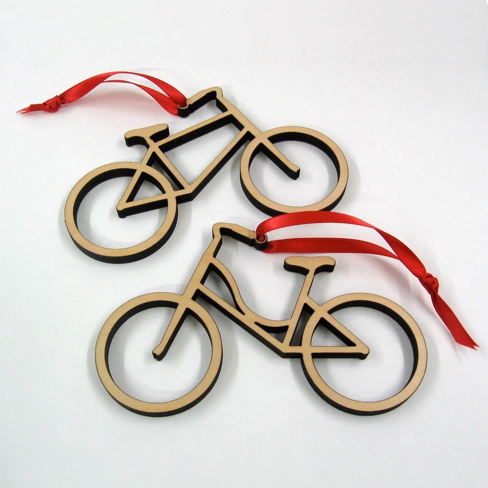 bike ornament wooden bicycle christmas by graphicspaceswood bike ornament wooden bicycle christmas by graphicspaceswood
