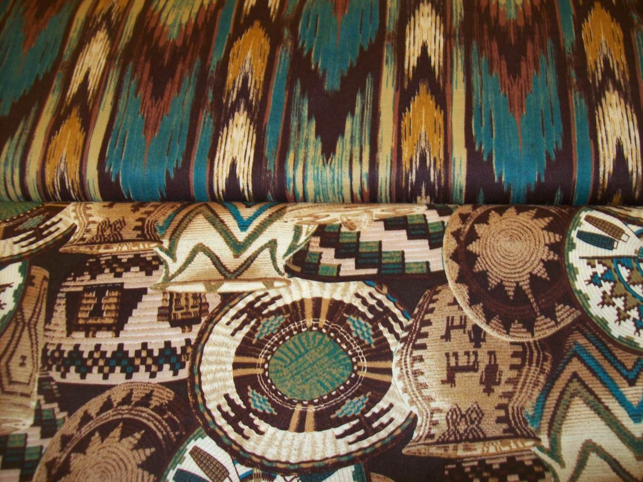 Ikat Native Print fabric/ Aztec Fabric per Half yard for