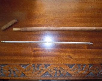 Vintage Excelsior Livestock Medical Thermometer Horse Thermometer Wood Case