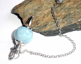 Aquamarine Sephoroton Pendulum Crystal Reiki Divination Tool