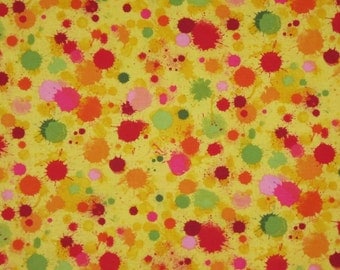 Colorful Splatter Pint Print Pure Cotton Fabric--One Yard