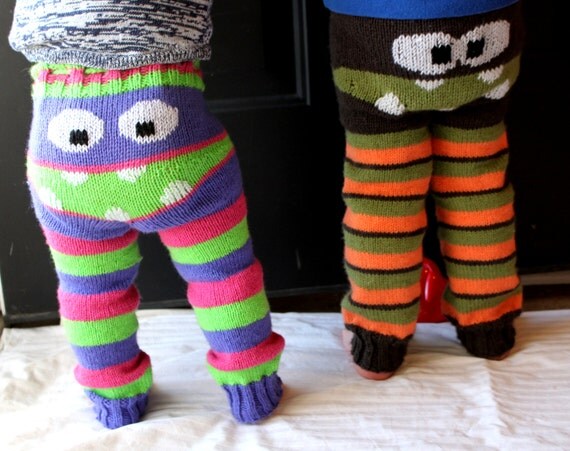 Baby Monster Pants Choose Your Colors Knit by PrednysPretties