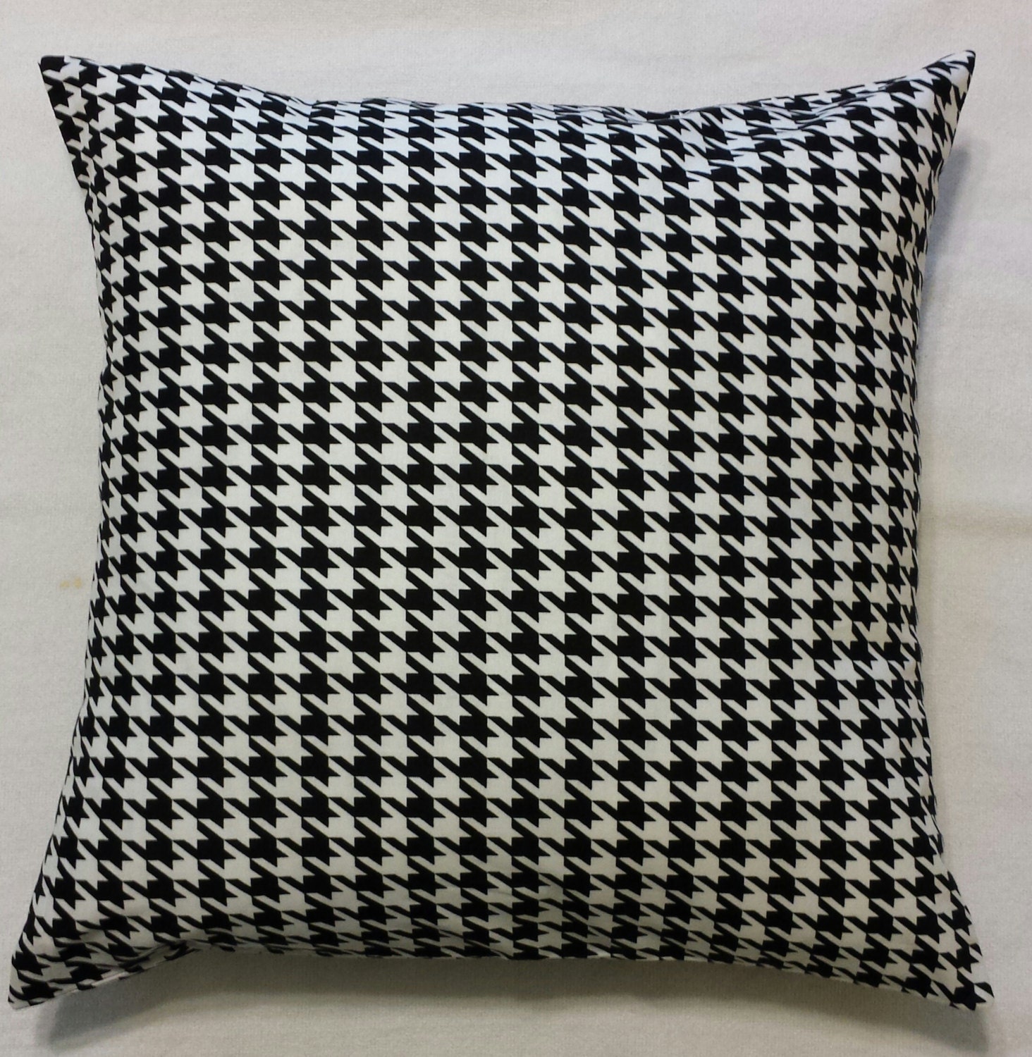 1 Black white Houndstooth pillow cover sham by DashingDecor