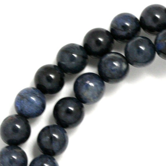 Dumortierite Beads 8mm Round Full Strand by ABeadSea on Etsy