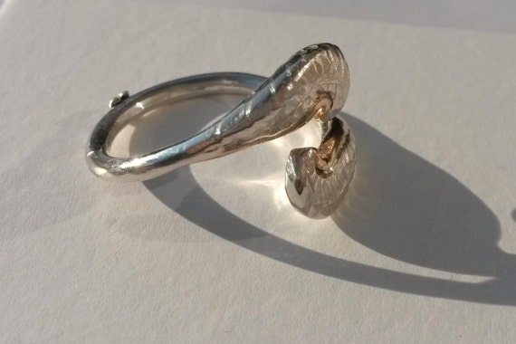Angel Wings ring silver and gold completely handmade work of art one ...