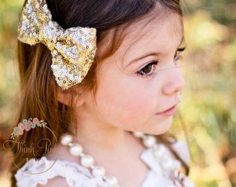 Hot Pink Hair Bow_CHOOSE COLOR_Hair Bows,Baby Hair Clips,Red Hair Bow,Sequined Gold Hair Bow, Girls Hair Bows- Hair Bows, Clippies,hairbows.