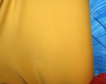 Mustard Cotton Lycra Knit Fabric