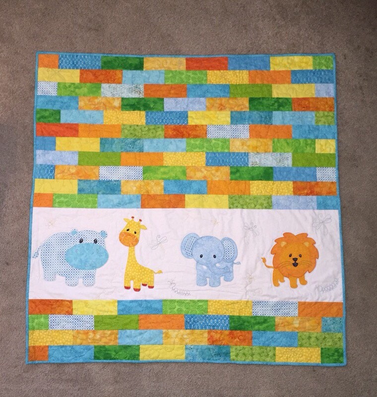 Jungle Animal Baby Quilt