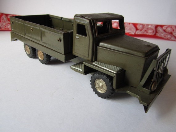 Vintage Friction Tin Toy Military Truck. By Kissiana On Etsy