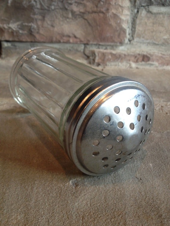 Vintage Glass Cheese Shaker Dispenser for Parmesan 4441