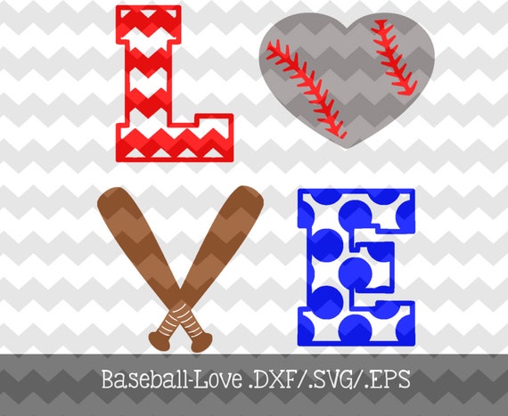 Download Baseball Love Decal Files .DXF/.SVG/.EPS for by ...