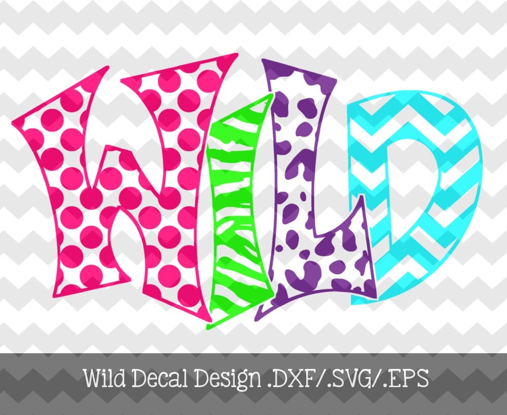 WILD Design .dxf/.svg/.eps Files for use with your Silhouette