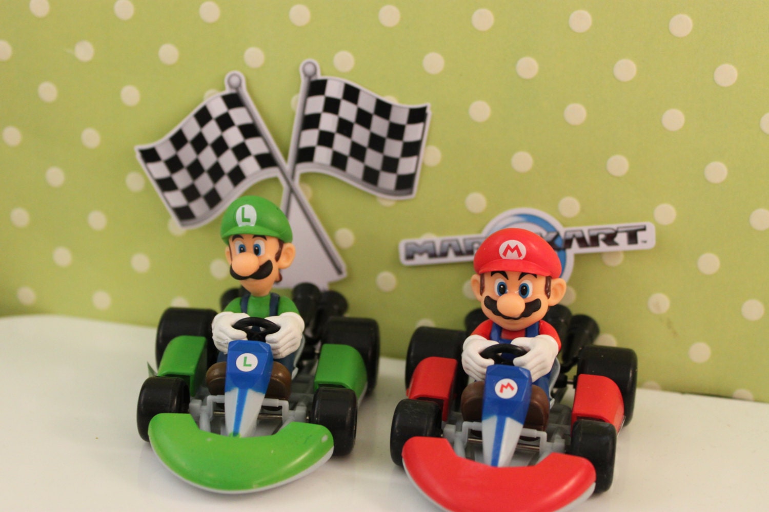 Super Mario Brothers Racing Cake Kit / Supplies / Cake toppers