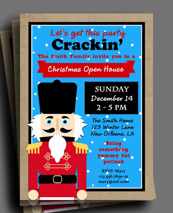 Nutcracker Invitation Printable Invitation ANY Wording
