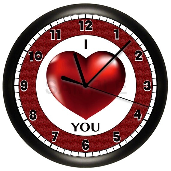 I love Heart Wall Clock