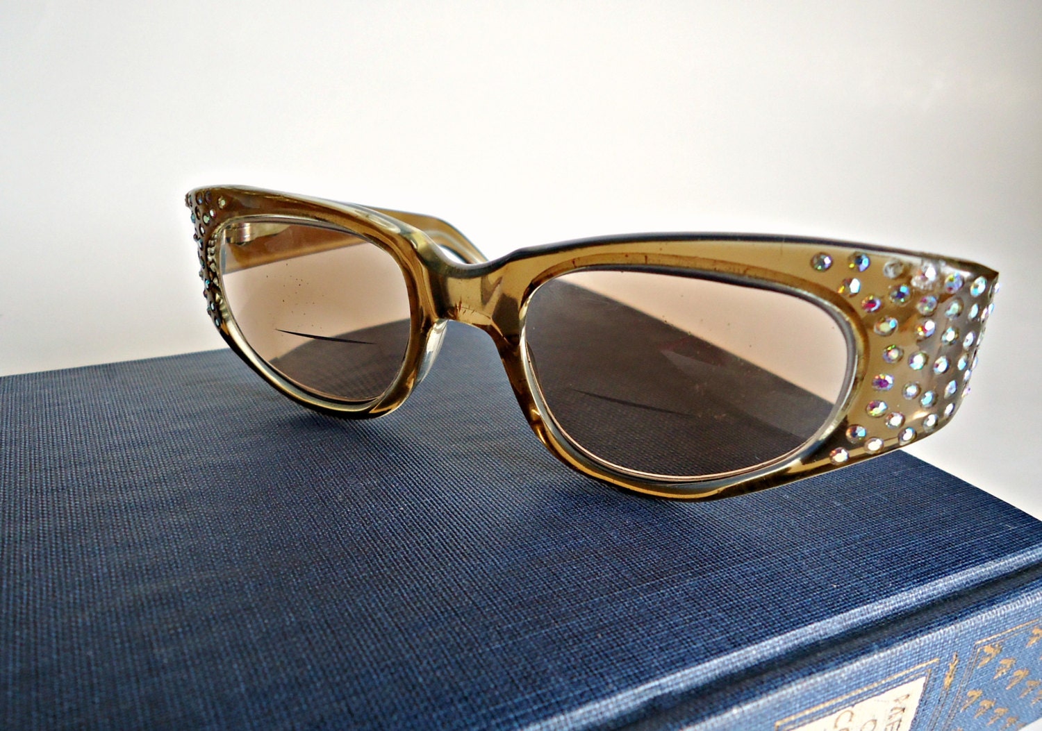 Vintage 1950 S Rhinestone Eyeglasses Frames By Treasurecoveally
