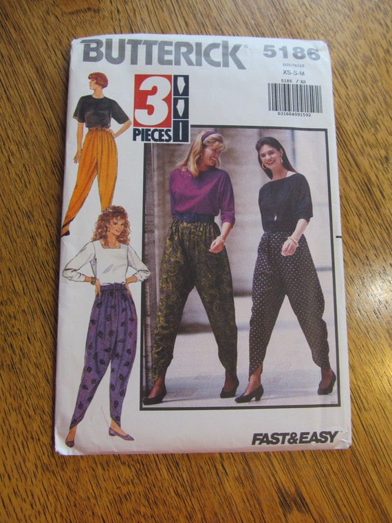 VINTAGE 1990 Genie Pants / Tapered Harem Pants Fast & EASY