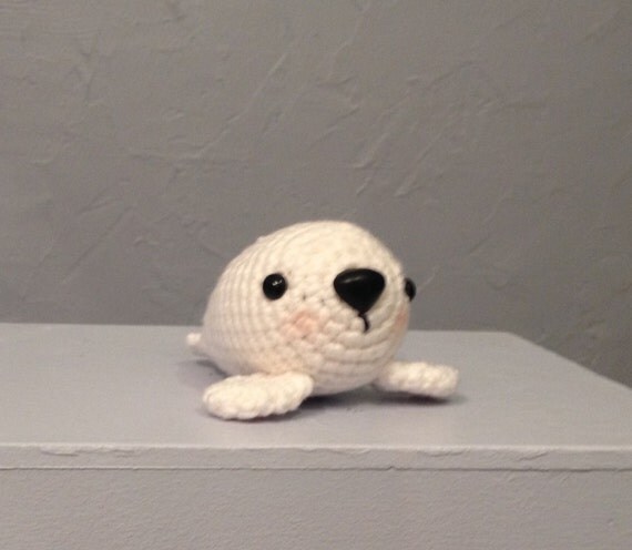 Crocheted Baby Seal - Seal Amigurumi - handmade seal