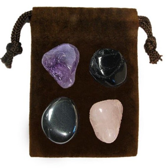 GRIEF Meditation Stone Set Crystal Healing Gemstone Kit