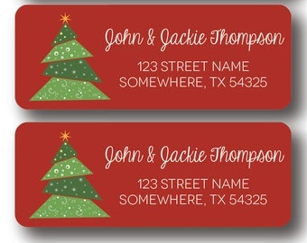 Christmas Return Address Labels - Christmas Tree