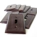Brown Switch Plate Covers Bryant Hemco Single Gang Switch Wall Plates 1940s Ribbed Switchplates