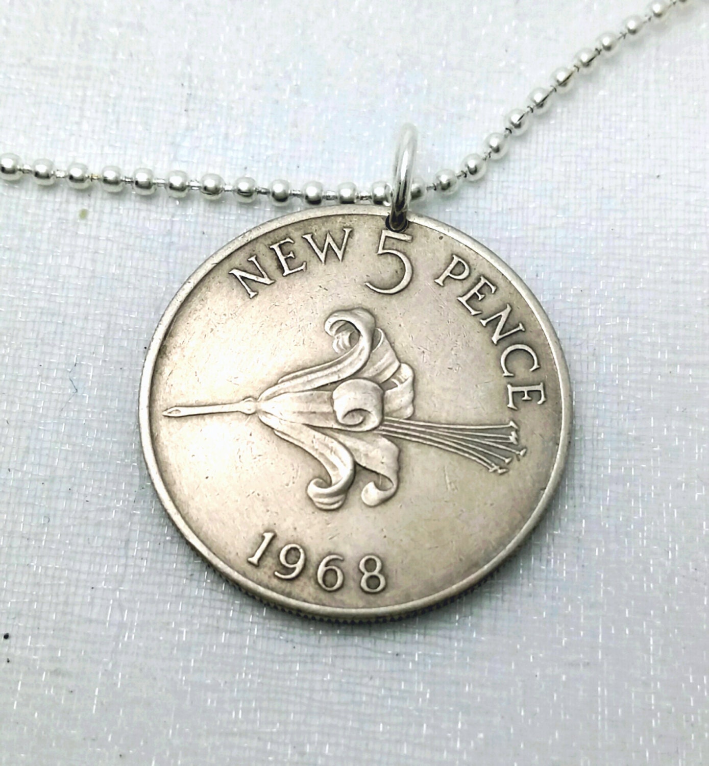 Coin Jewelry LILY NECKLACE vintage Guernsey by FindsAndFarthings