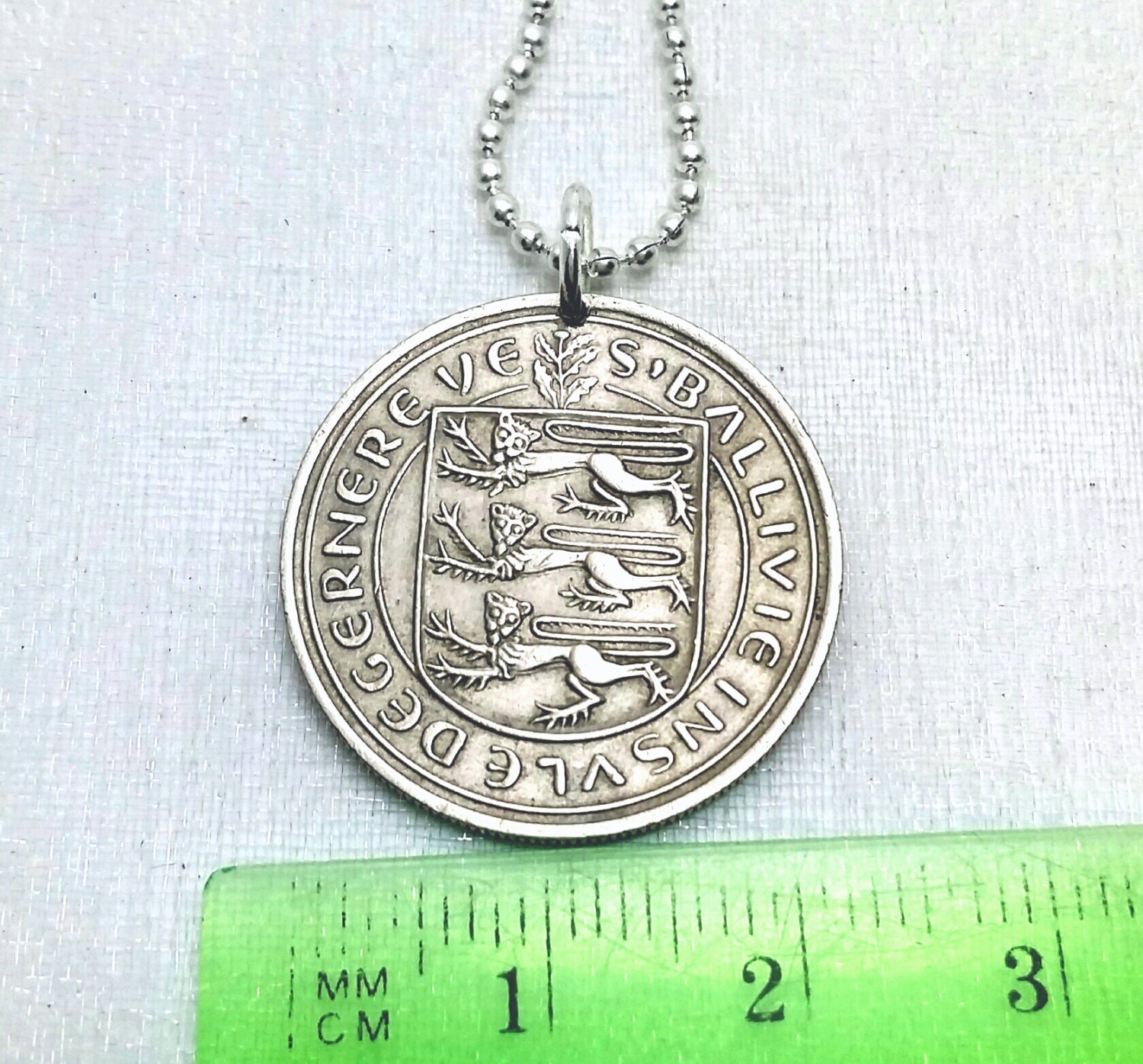 Coin Jewelry LILY NECKLACE vintage Guernsey by FindsAndFarthings